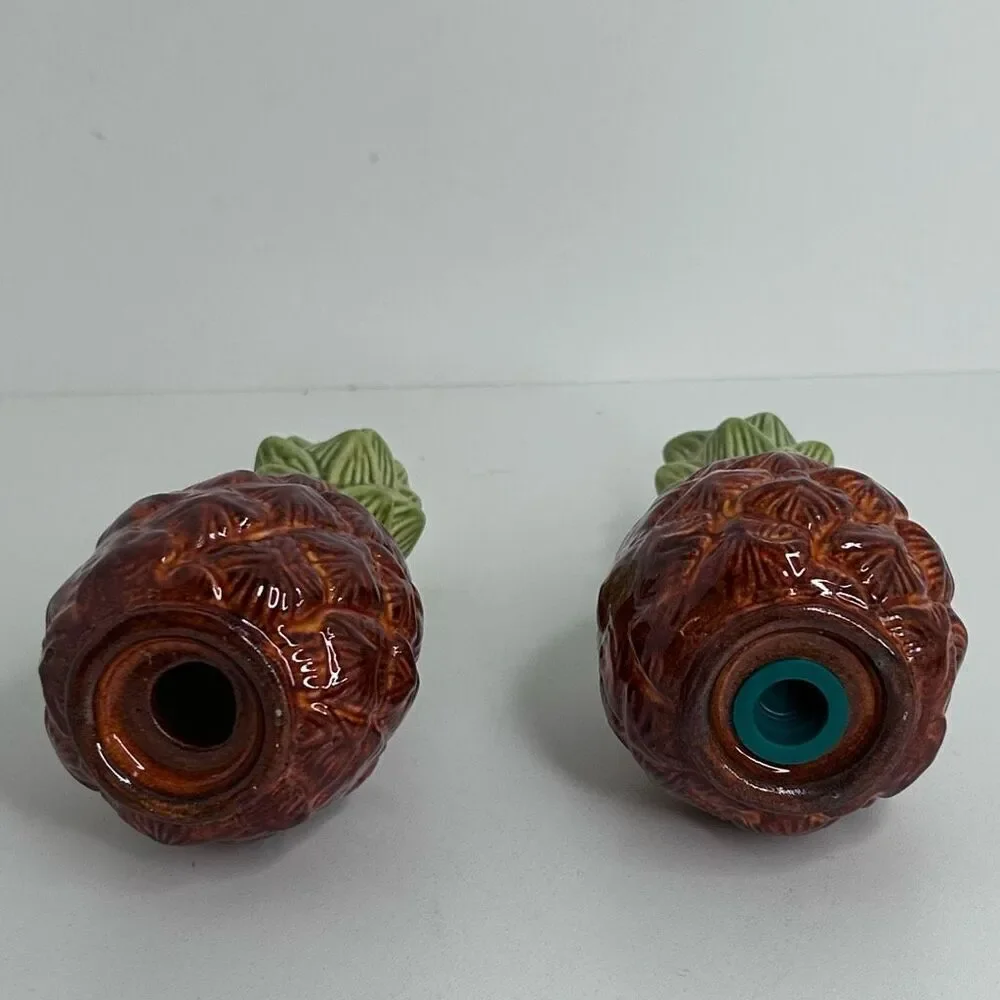 Vintage Pineapple Salt And Pepper Shakers Set 5.5